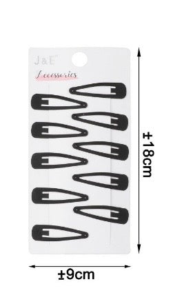 J&E – "CLIP CAPELLI NERO 5CM 10PZ"