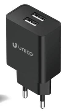 caricabatteria 2.4A con 2 USB