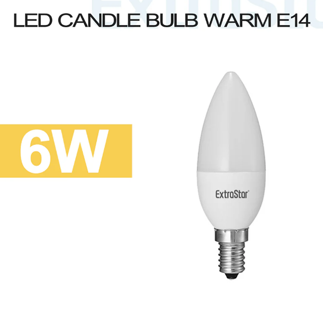 EXTRASTAR lampadine a candela E14 6W/8W