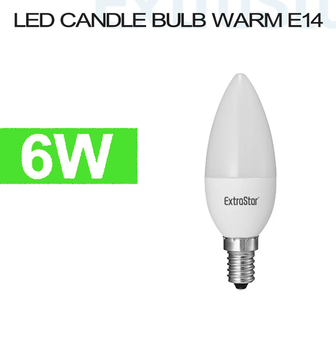 EXTRASTAR lampadine a candela E14 6W/8W