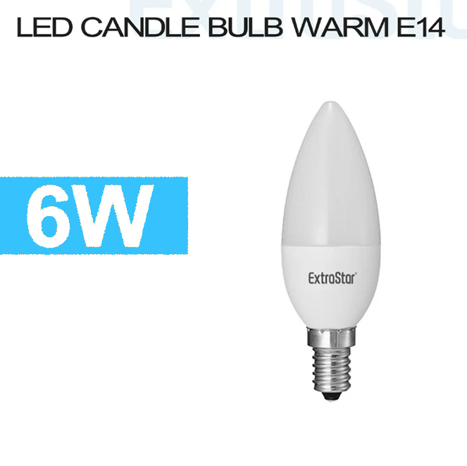 EXTRASTAR lampadine a candela E14 6W/8W
