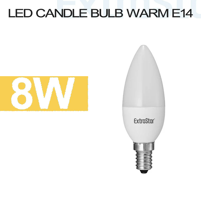 EXTRASTAR lampadine a candela E14 6W/8W
