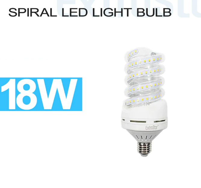 EXTRASTAR Lampadina spirale opaca 18W E27