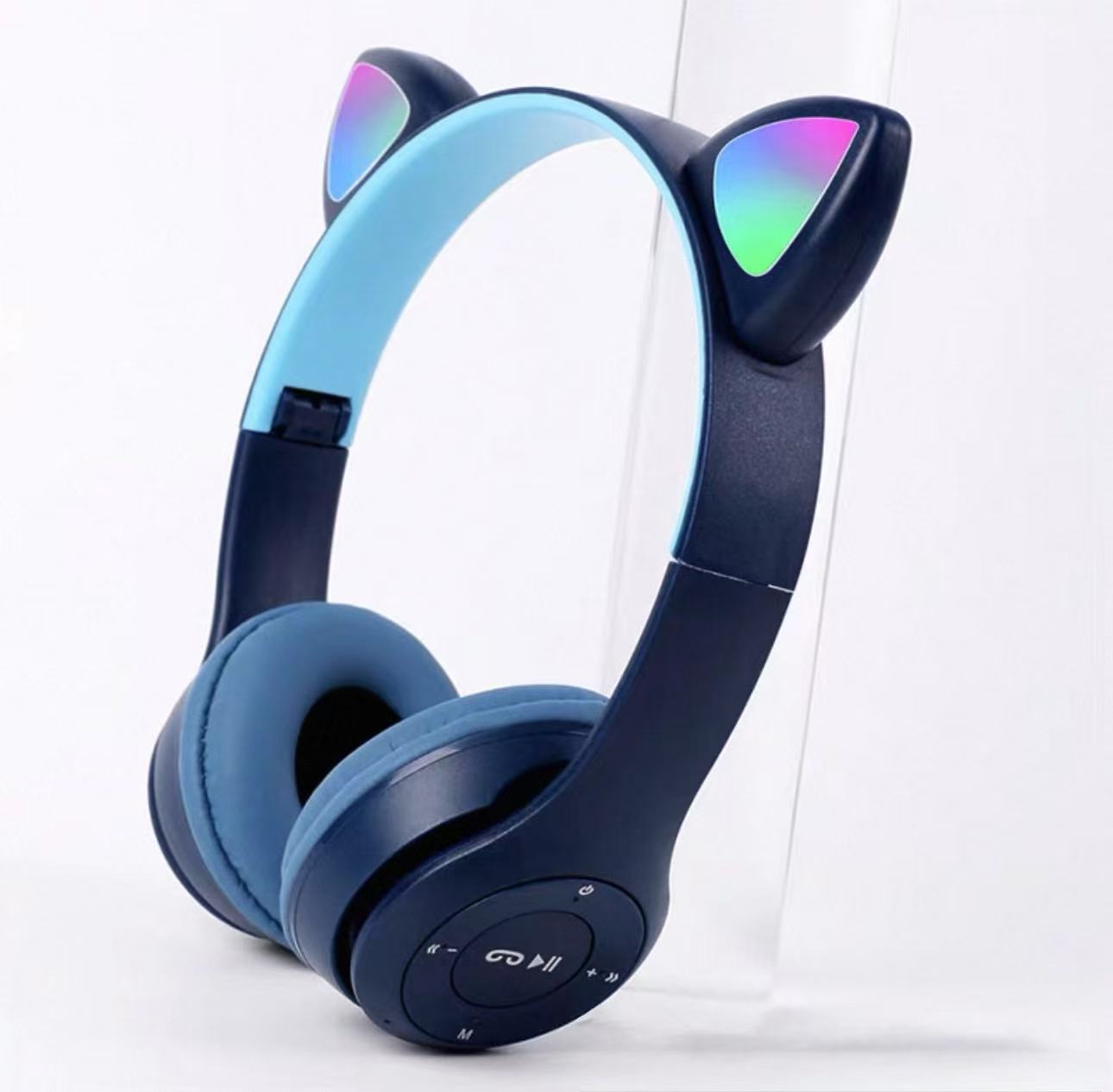 Cuffie per telefono o computer wireless con orecchio della gattina