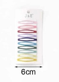 J&E – "CLIP CAPELLI 10PZ COLORATI "