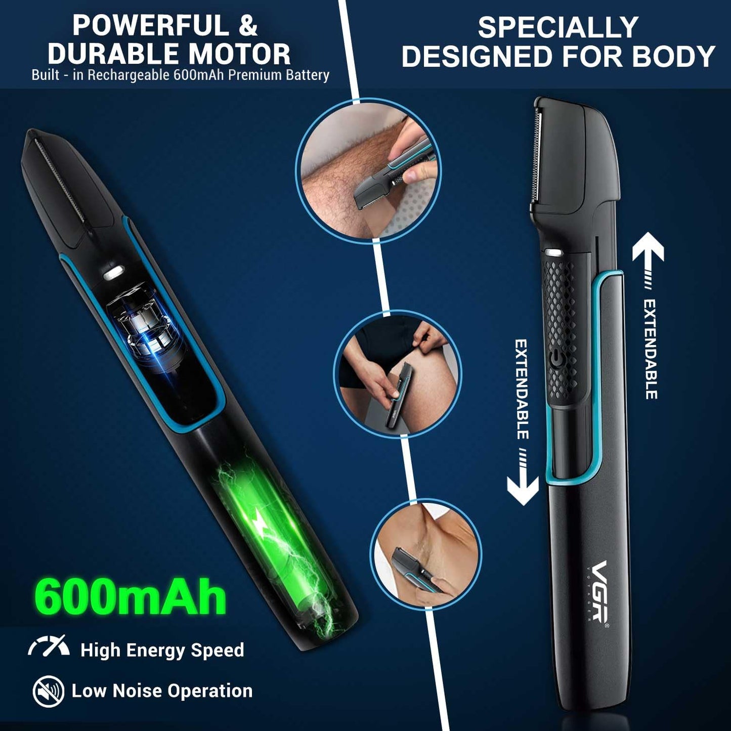 VGR professional body hair trimmer V-602