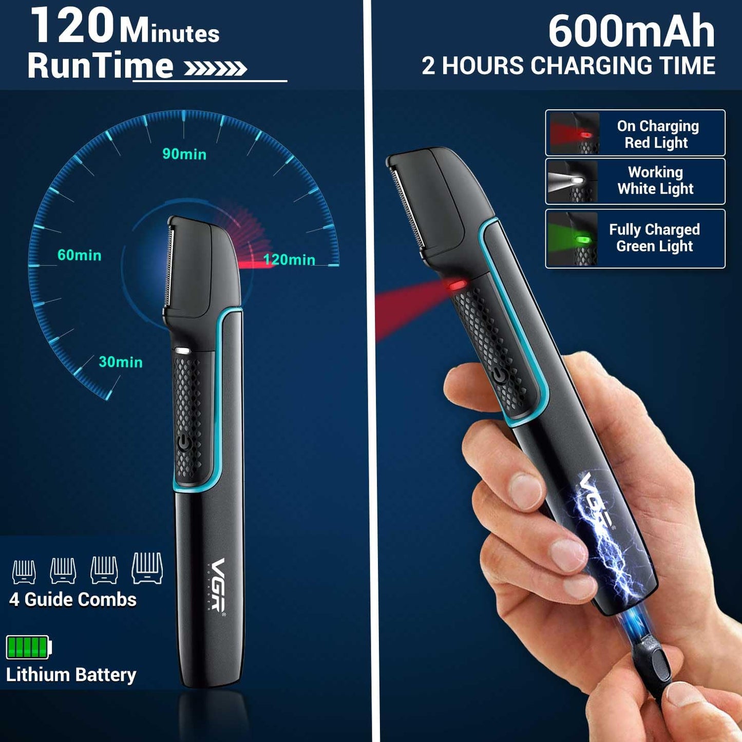 VGR professional body hair trimmer V-602