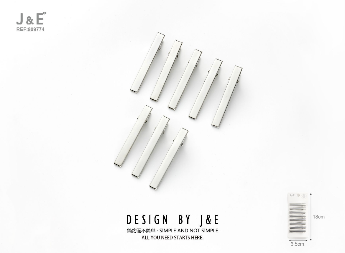 J&E – " FERMAGLI CAPELLI 6CM 8PZ"