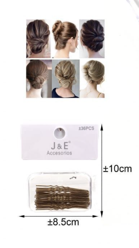 J&E – "FORCELLA FORMA U ONDULATO 6CM ORO"