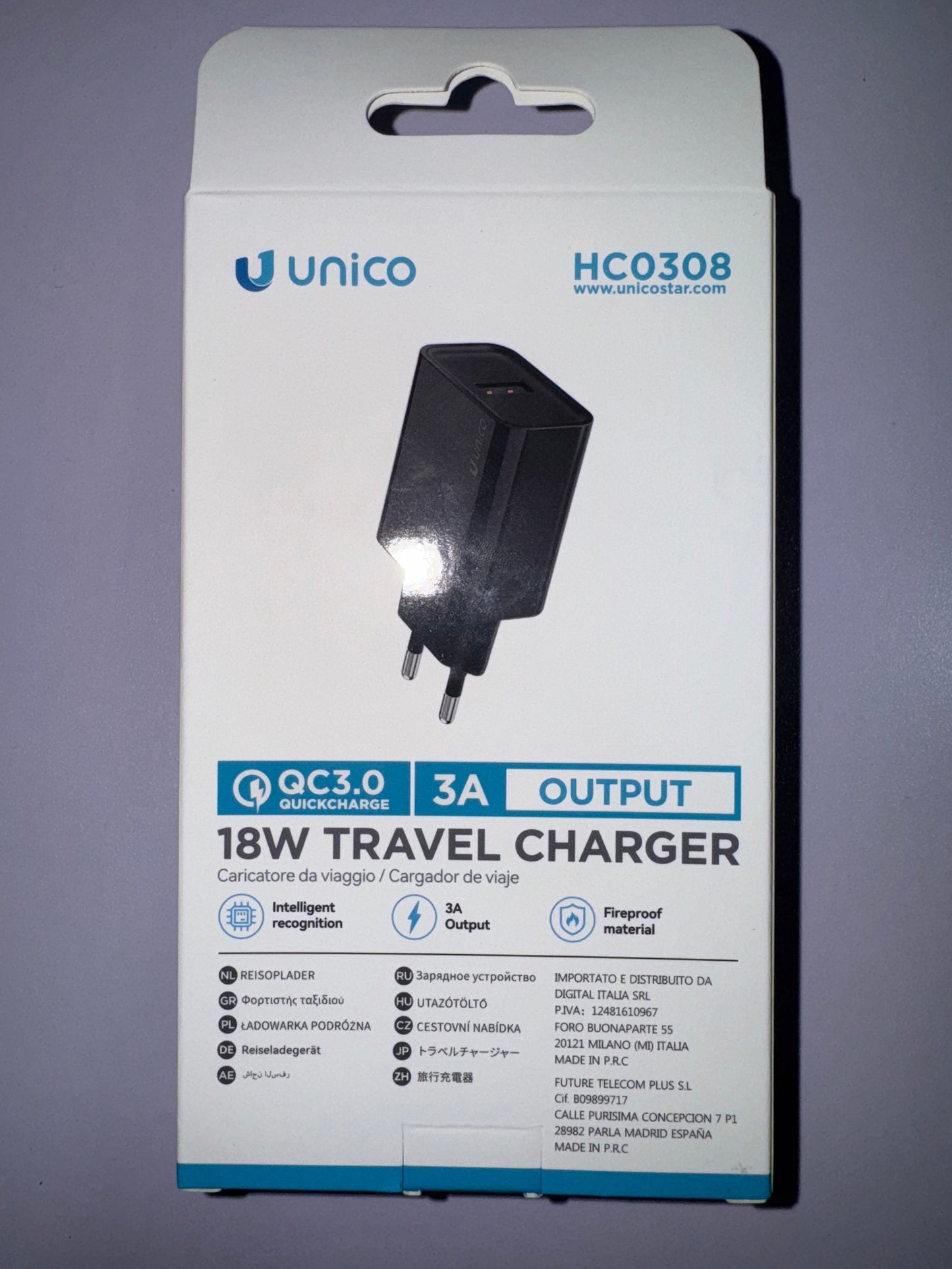 caricabatteria usb A 18W