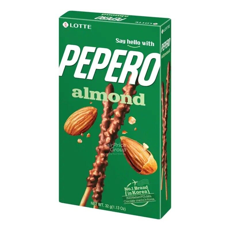 LOTTE Pepero biscotti sticks choccolato & Almond 32g
