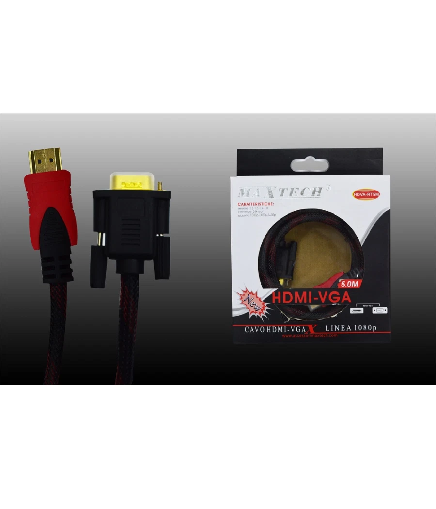 MAXTECH Cavo HDMI-VGA