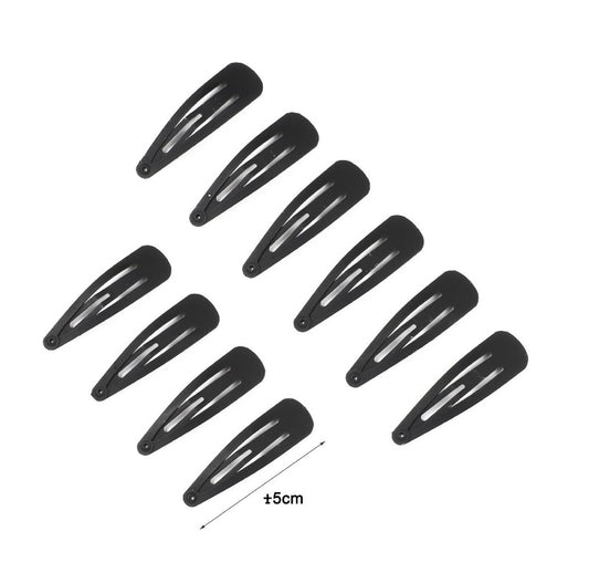 J&E – "CLIP CAPELLI NERO 5CM 10PZ"
