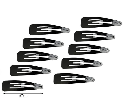 J&E – "CLIP CAPELLI NERO 7CM 10PZ"