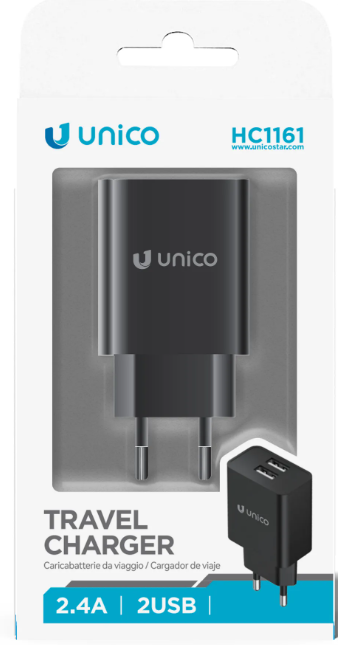 caricabatteria 2.4A  con 2 USB