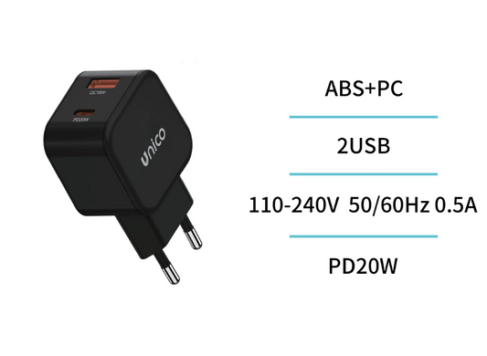 caricabatteria usb A+C