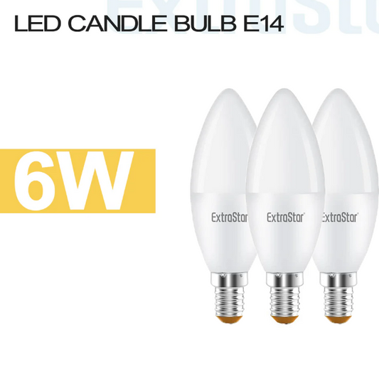EXTRASTAR lampadine a candela 6W X3