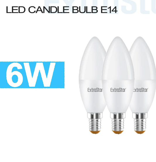 EXTRASTAR lampadine a candela 6W X3