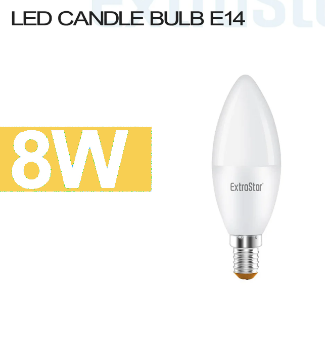 EXTRASTAR lampadina 8W E14