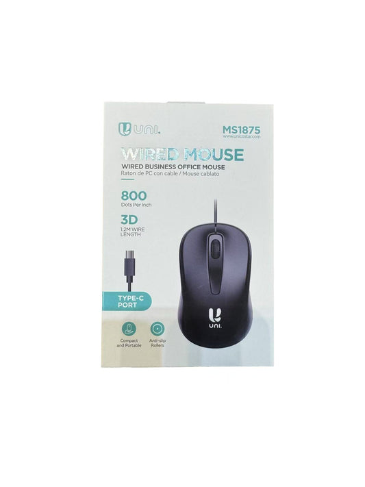 Unico mouse con filo con entrata tipo c
