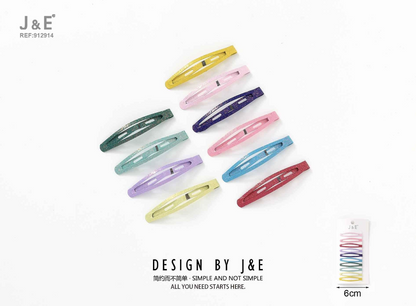 J&E – "CLIP CAPELLI 10PZ COLORATI "