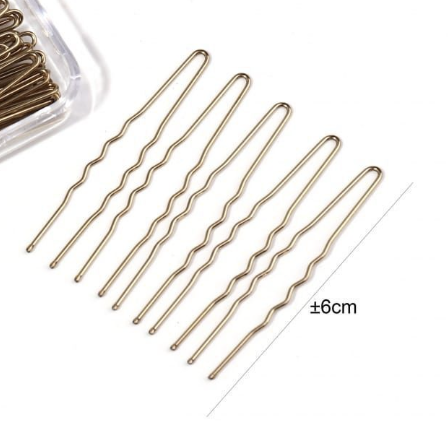 J&E – "FORCELLA FORMA U ONDULATO 6CM ORO"