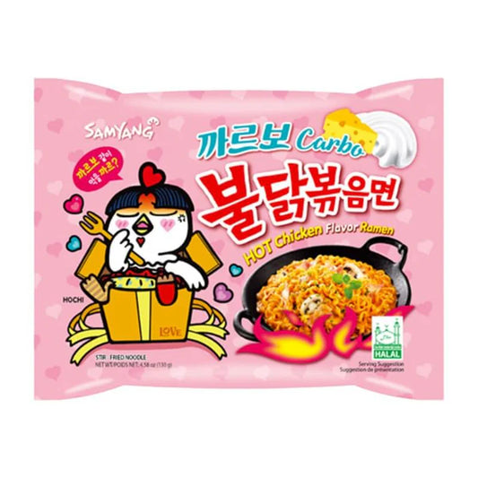 Samyang Buldak Hot Chicken Ramen Noodle Istantaneo Gusto Carbonara