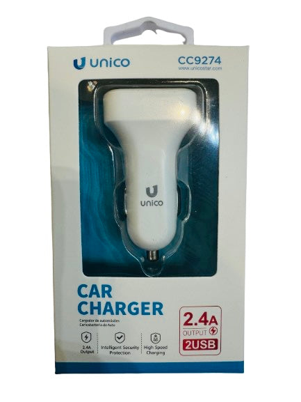 Caricabatteria da auto 2usb 2.4A