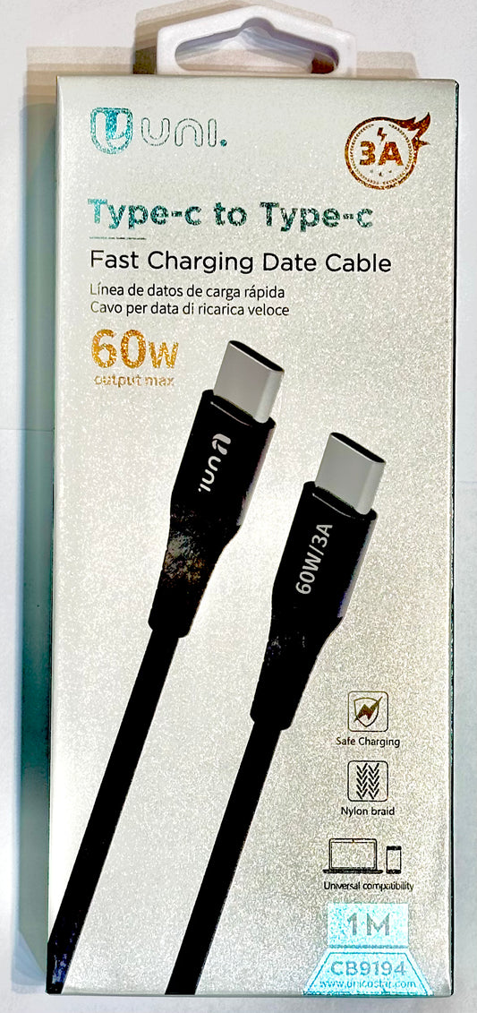 Cavo per data di ricarica veloce type-c to type-c