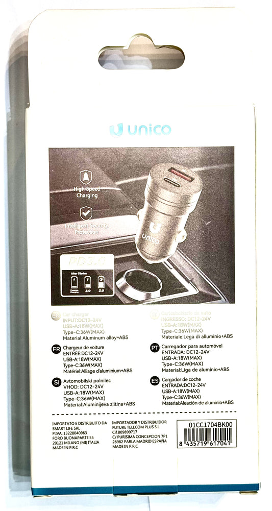 Caricatore da auto usb/type-c