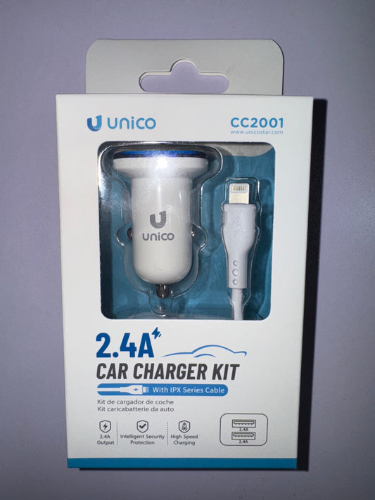 Kit caricabatterie da auto 2.4A