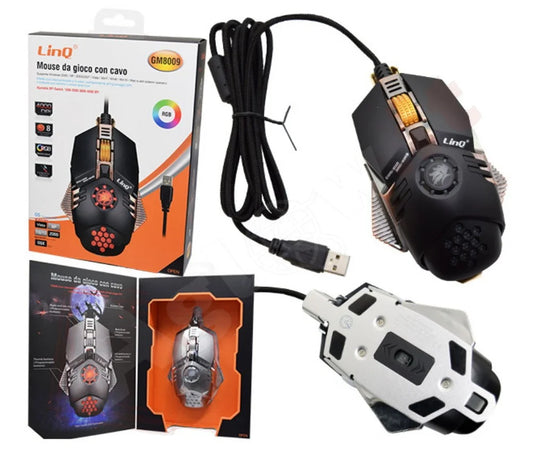 Linq mouse da gioco con cavo GM8009